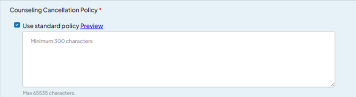 Counselling Details Tab