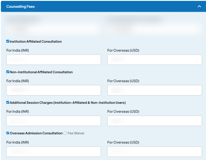 Four Types Of Counselling Fees